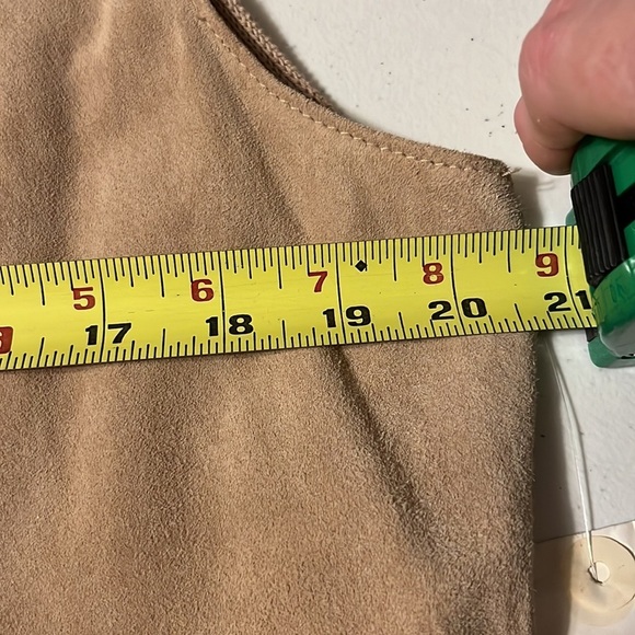 JH Collectibles beige suede beaded vest, sz XL - Picture 6 of 7